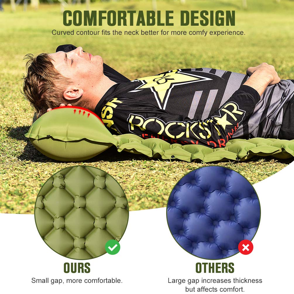 Foldable Waterproof Inflatable Camping Mattress – 200x70x10cm - Thumbnail 3