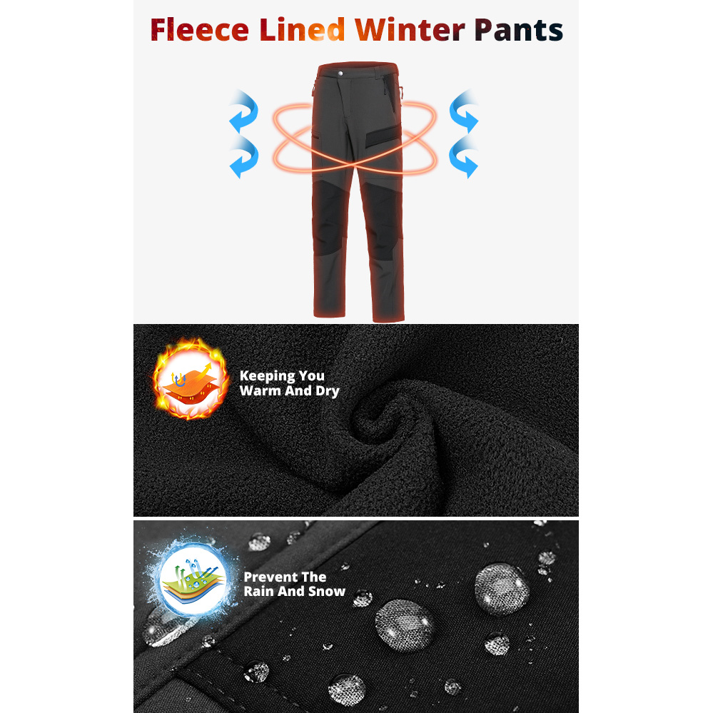 Men’s Waterproof Softshell Hiking & Skiing Trousers - Thumbnail 4