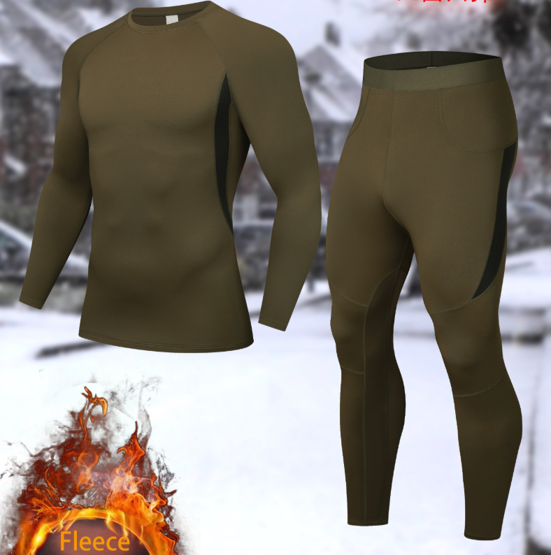 Unisex Thermal Fleece Base Layer Set – Outdoor Sports & Hiking Wear