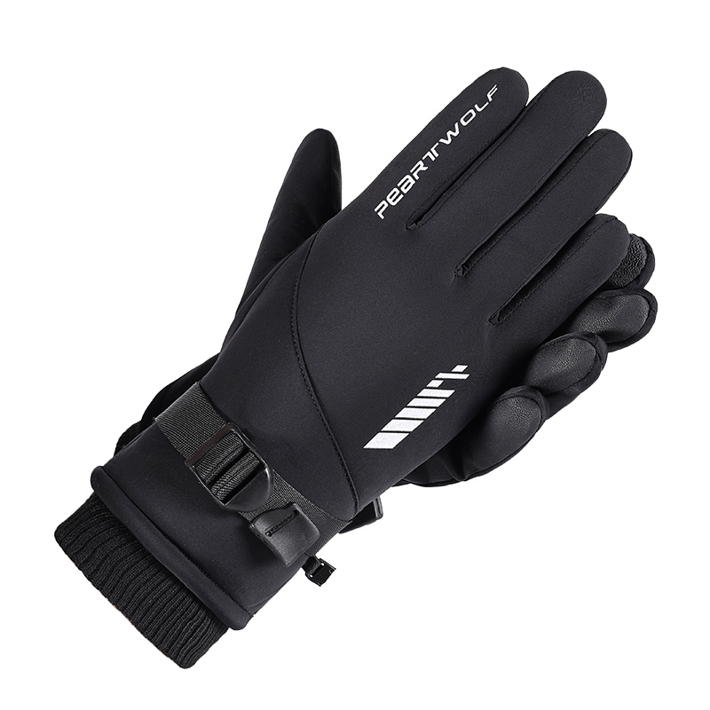 Unisex 3-Layer Insulated Waterproof Outdoor Gloves - Thumbnail 2